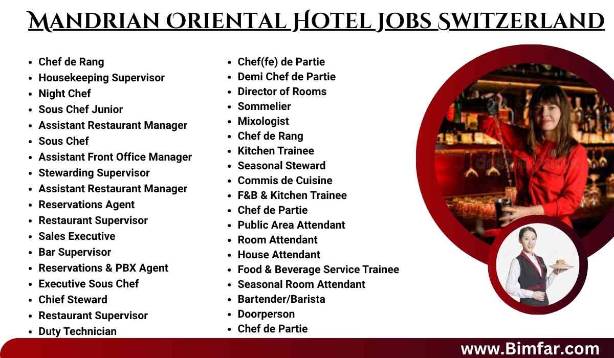 Mandarin Oriental Hotel Jobs Switzerland
