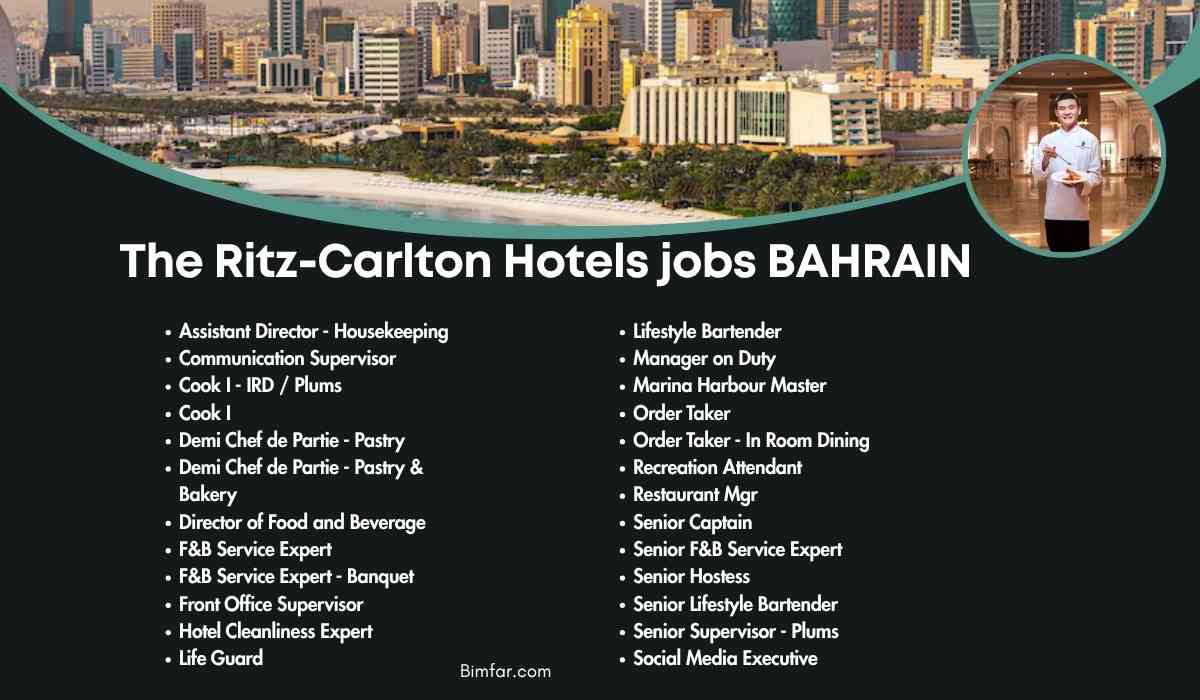 The Ritz-Carlton Hotels jobs BAHRAIN