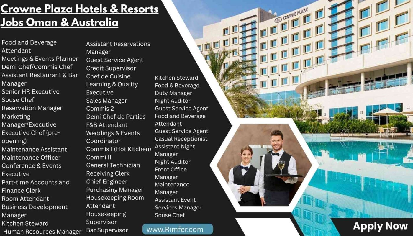 Crowne Plaza Hotels & Resorts Jobs Oman & Australia