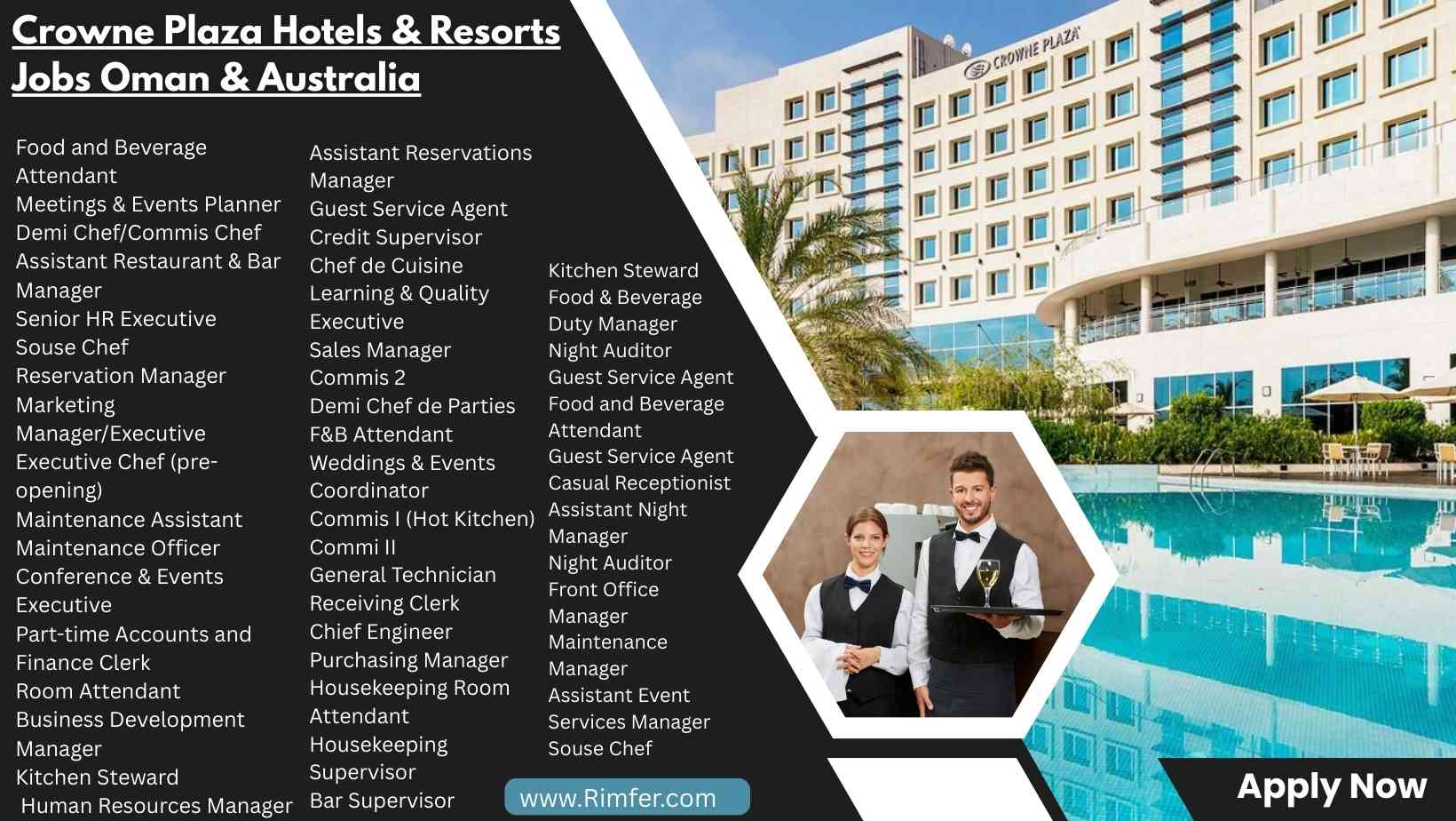 Crowne Plaza Hotels & Resorts Jobs Oman & Australia